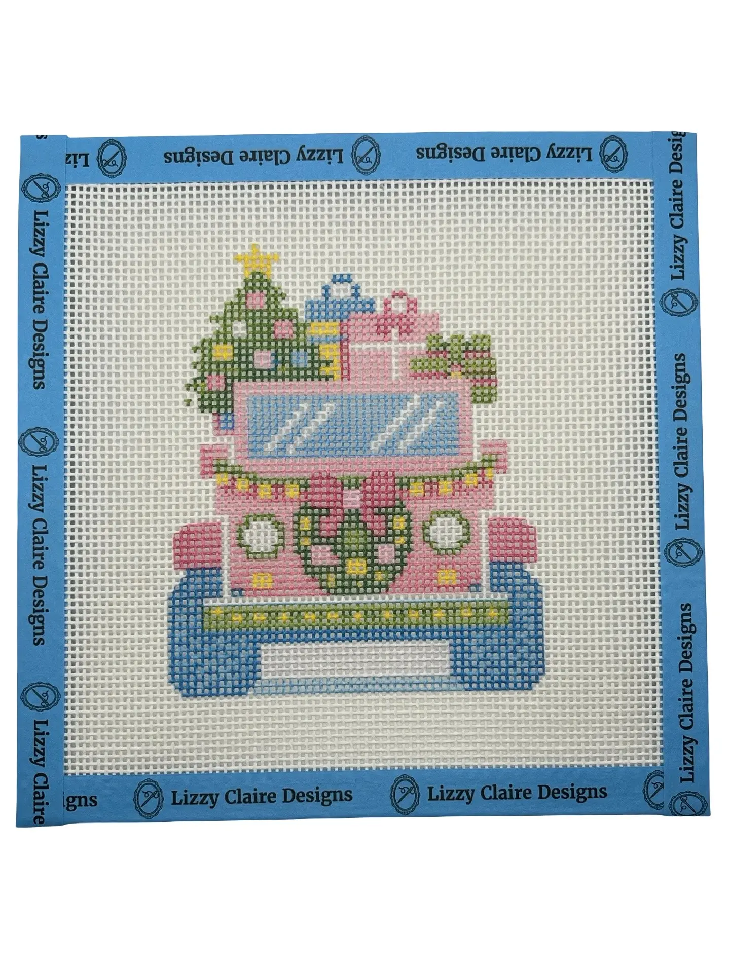 Lizzy Claire's Happy Neighborhood SUV - 13 mesh - 8 x 8 - Needlepoint Canvas