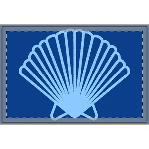 Shell Pattern Tray | Large Serving Tray, Coastal Beach Decor