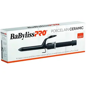 BaByliss Pro Porcelain Ceramic Spring Curling Iron 3/4" BP75SUC