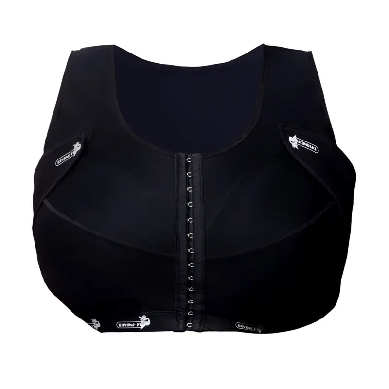Shock Proof High Impact Bra - Black, Adjustable, wireless, back fat control, Smooth