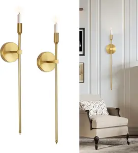 Candle Sconces Long Wall Candle Holder, Set of 2 Large Wall Candle Sconce Modern Chic  Decor for Bedroom, Dining Room, Living Room 23"
