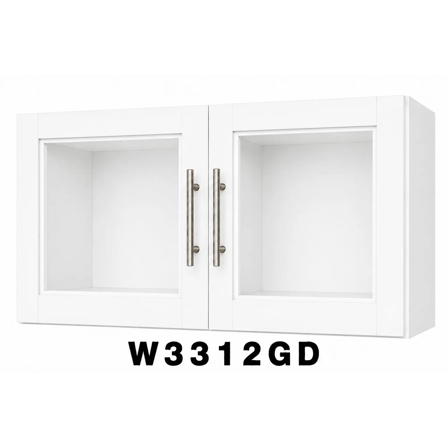 W3312GD Launch Collection Shaker Wall Glass Door Cabinet | 33"W x 12"H x 12"D