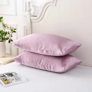2 Pack 100％ Silk Pillowcase for Hair and Skin, Soft Breathable Smooth Cooling Mulberry Silk Pillow Case Set of 2, Bed Pillow Covers with Envelope Closure, Gifts for Women Men