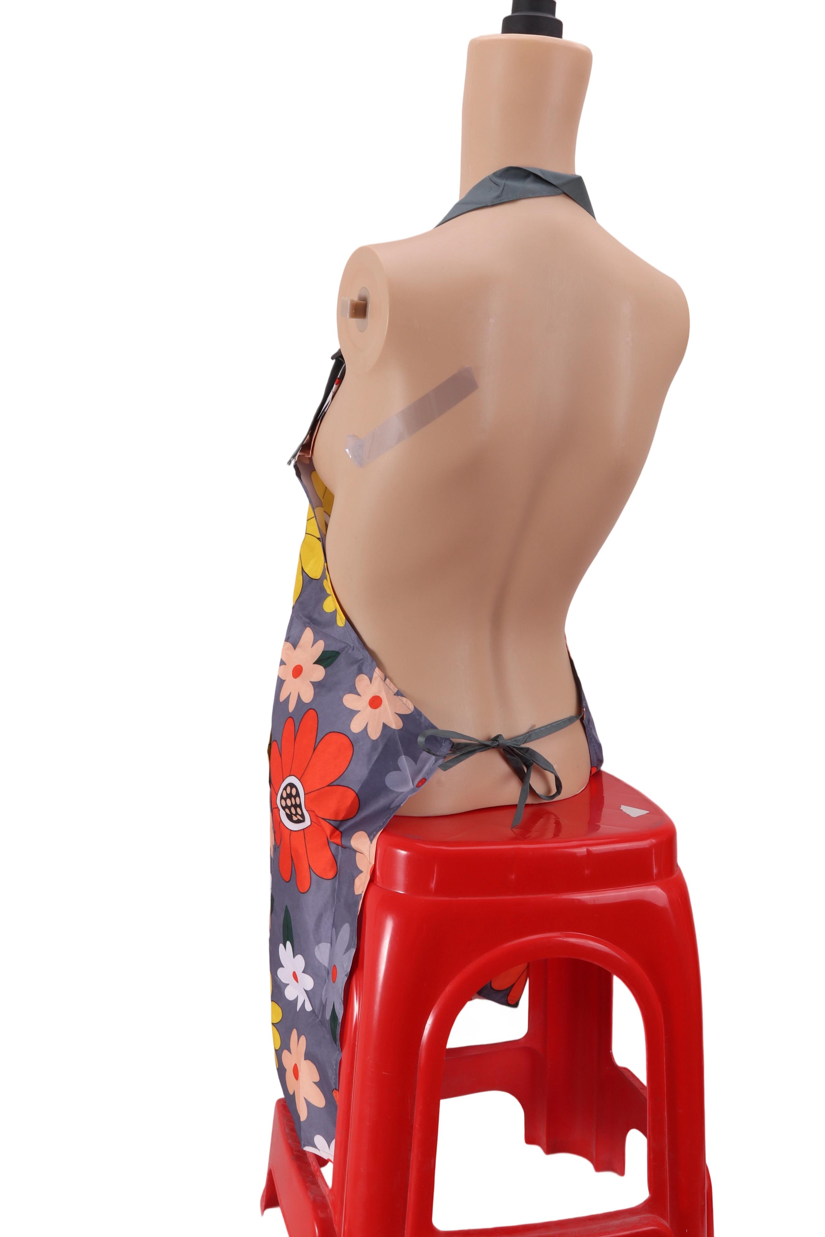 Women's 3-Piece Floral Print Aprons Tool Set - Water-Resistant, Adjustable-Strap, Front-Pocket Kitchen Aprons for Cooking, Gardening, Aprons With Pockets, Adjustablestrap
