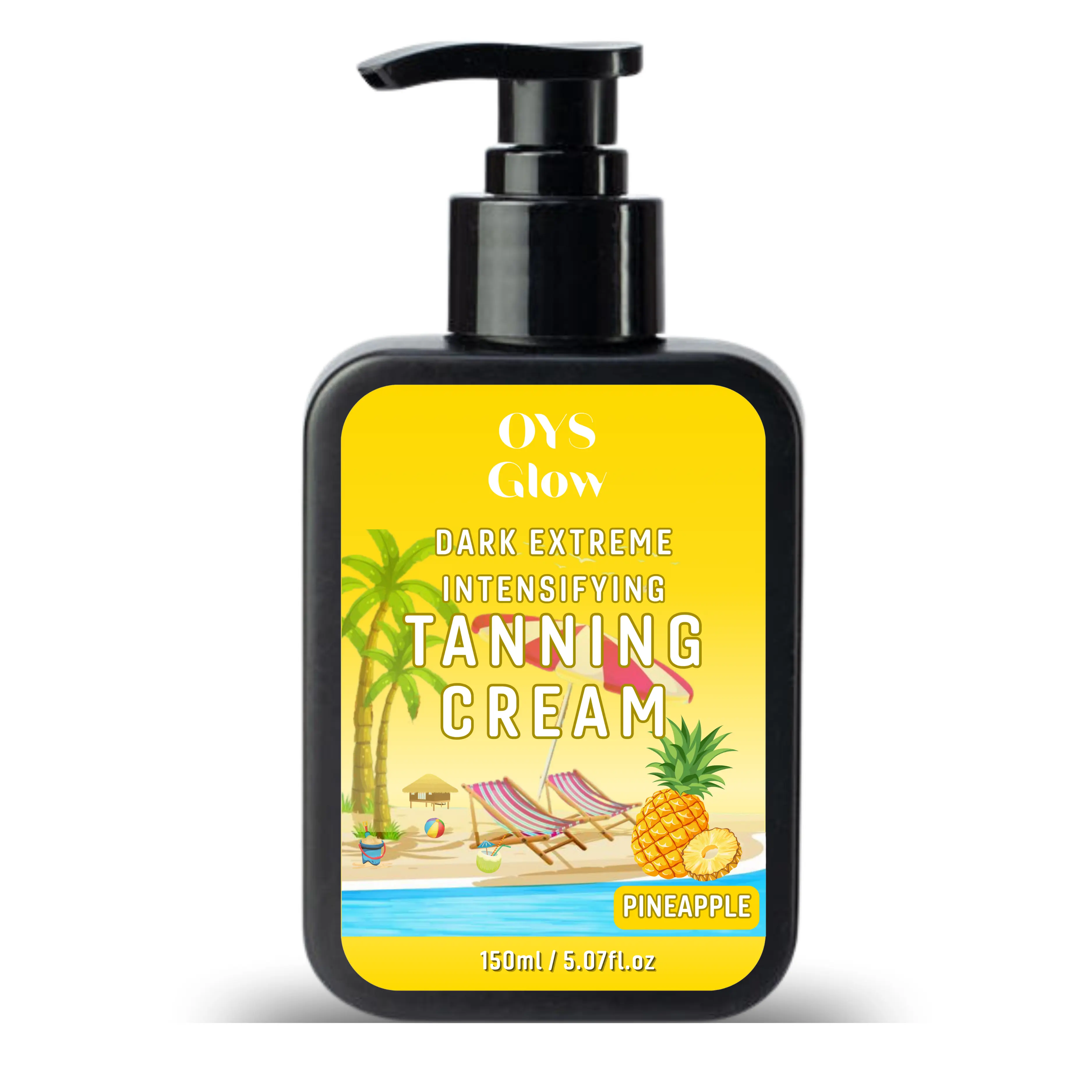 OYS Glow Extreme Intensifying Tanning Cream with Carrot Oil, Seed Oil & Shea Butter, Rapid Tanning Lotion, Sunbed Cream for Indoor & Outdoor Radiance Nourishing