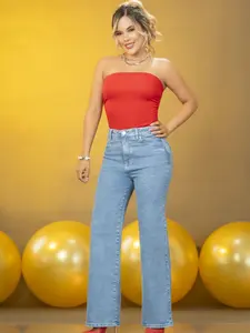 Comfort Denim Colombian Jeans Butt Lifting & Tummy Control, flare style,  Spandex Cotton Blend All Seasons Skinny Fit Women's Bottoms Fit