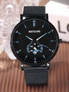 Men's Business Fashion Round Dial Analog Quartz Watch, with Box, Fashion Watch for Party, Daily Decor, Trendy All-match & Exquisite Watch for Birthday Gift