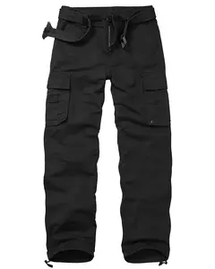 Men’s Cargo Pants Relaxed Fit Camo Work Pants Casual Hiking Pants with 6 Pockets (No Belt)