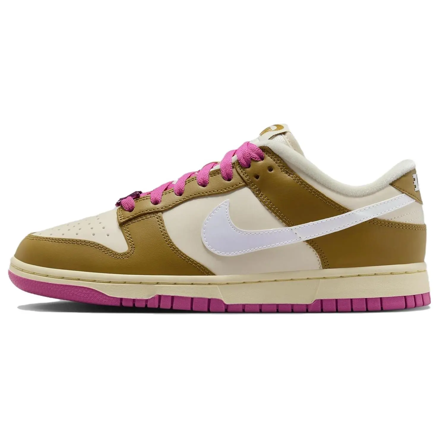 Nike Dunk Low Se Just Do It Bronzine Pink Skate Shoes Women's FD8683-700