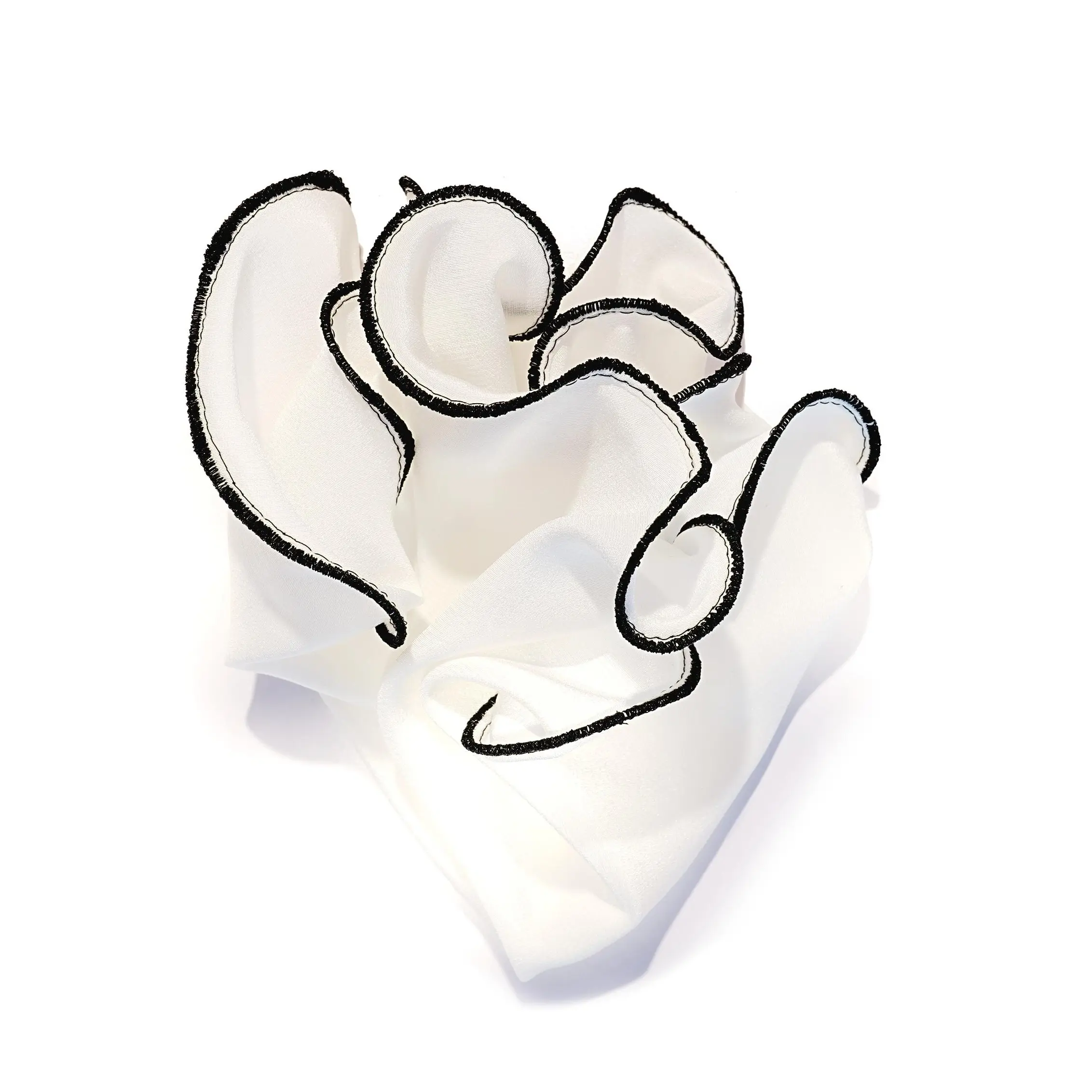 Handsome Hankies White Silk Handkerchief Unisex Clothing Accessory Pocket Square for Suit Jacket or Tuxedo for Weddings and Special Events
