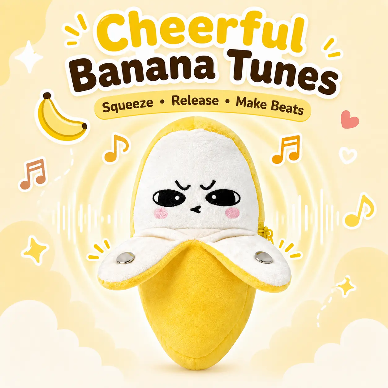 Mumuzitoy Banana interactive Music Plush Toy Set -Banana,Strawberry & Carrot Electric Plush Toys forParent-Child Interaction, Couples & FriendsPrank Toy, Valentine's Day & Easter Party FunGift for Kids & Adults stuffed animals cute girlygifts