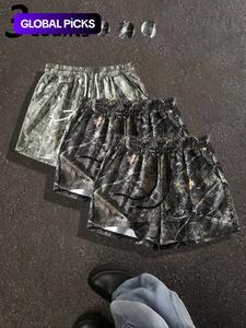 unisex's camo print shorts, casual comfy breathable shorts for summer, women's bottoms for daily wear, summer clothes, clothing,  shorts for women