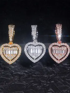 LYEECYEE Fashion Hip-Hop Jewelry Pendant, Heart Pendant Vintage Hip-Hop Trendy Streetwear Necklace for Men and Women, the perfect gift for festivals and parties.