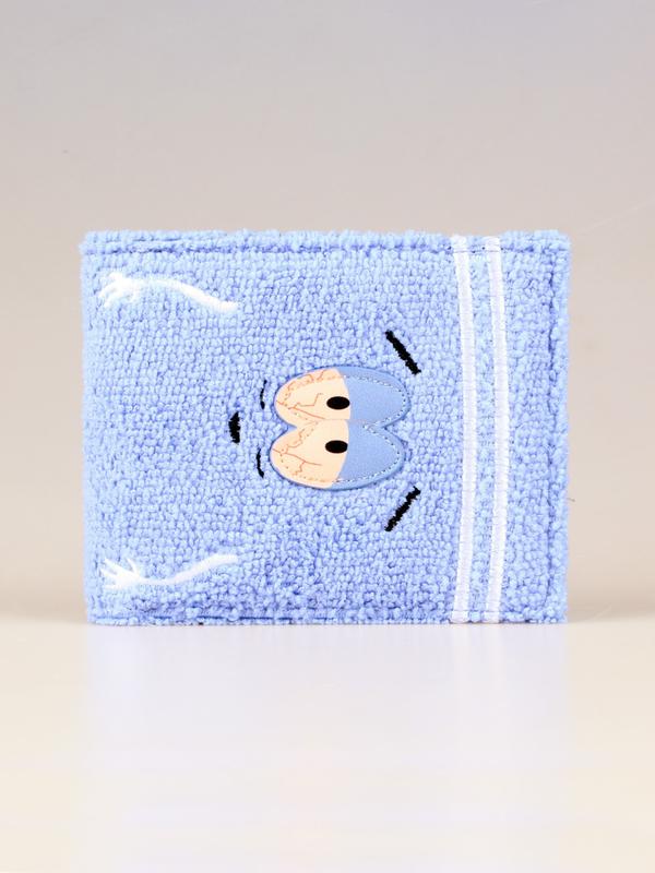 Blue Towel Cloth High-Quality Men's Two-Fold Wallet, Fashion Personalized Card Holder, ID Window, Stylish and Durable