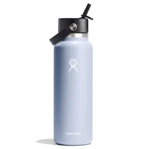 Hydro Flask 40oz Wide Mouth Flex Straw Bottle - Surf: Vacuum-Insulated, BPA-Free