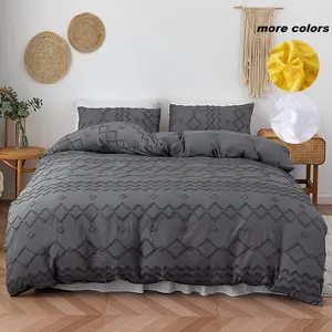Geometric Pattern Duvet Cover Set, 2/3 Counts Including 1 Count Duvet Cover & 1/2 Counts Pillowcase without Filler, Soft Comfortable Bedding Set for Home Bedroom