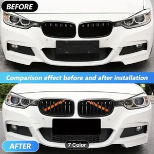 Performance Grille Inserts, 2-Piece Set, Compatible with BMW 1 2 3 4 Series - Front Grill Rod Cover Decoration for F30 G30 F20 F21 F22 F23 F44 F45 F46 F31 F34 F32 F33 F36 G38 G32 G11 G12 F25 Models