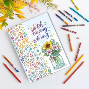 Viral Doodle Tracing Coloring Book | 3000+ Cute & Trendy Line Art Designs | Premium No-Bleed Paper | Stress Relief Activity for All Ages | Doodle Books