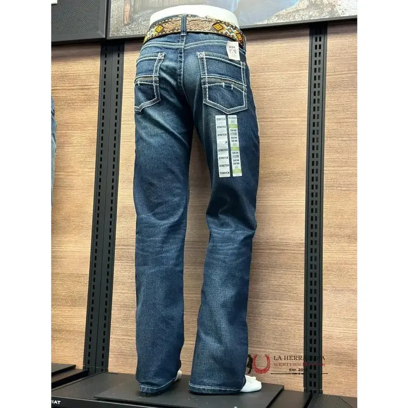 Ariat Mens Nightingale M5 Straight Fit Mid Waist Denim Jeans - Menswear, Plain, All-Seasons Casual Soft Shell Pants, Style 10032088