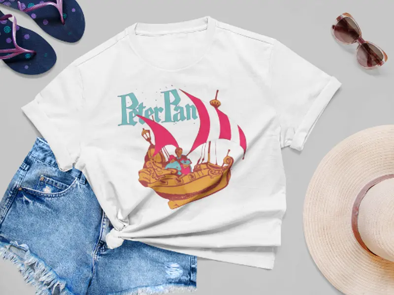 MD - Classic Peter Pan Ride Shirt, Off to Neverland Shirt, Family Trip Shirt, Vacation Shirt, Park Shirt, Theme Shirt, Unisex Shirt Cotton Fit Tshirt