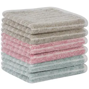 Reusable Microfiber Face Towel Set, Microfiber Cleaning Towels, Soft Facial Cleansing Cloths, 25x25 Cm, Pack of 6, Ideal for Daily Skincare Routine