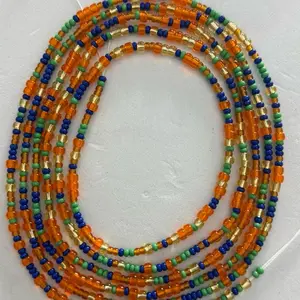 Earth, wind & fire tie on waist beads