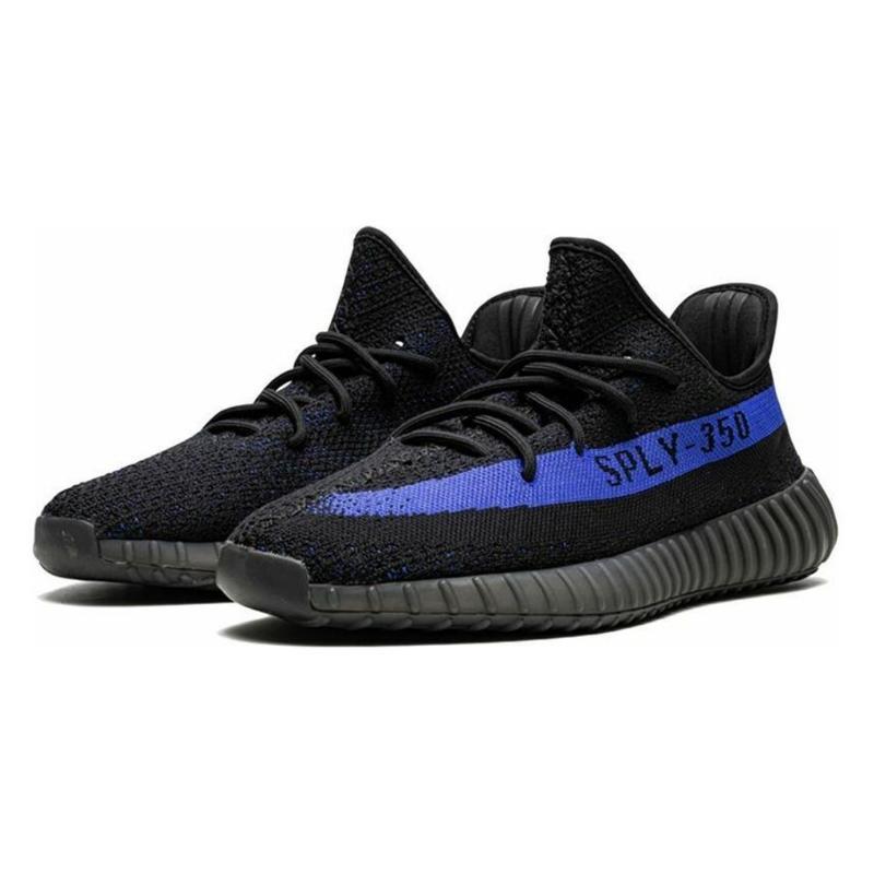 Adidas Originals Yeezy Boost 350 V2 "Dazzling Blue" GY7164 Comfortable Athletic Wear Low-top Urban Commuter Running Shoes Unisex Black & Blue