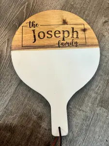 Custom Engraved Marble and Wood Cutting Board | Personalized Gifts/ Wedding Gift