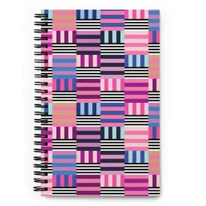 Quilter's Dot Grid Spiral Notebook - Huntington Plaid - Purple