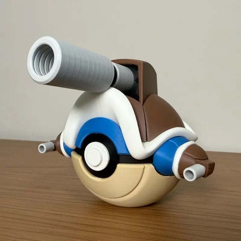 #0009 Mega Blastoise Ball - Made to Order, High-Quality PLA, 3D Printed Pokeball Figure