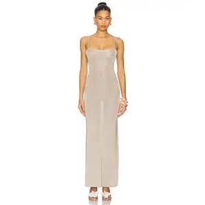 superdown Dalilah Maxi Dress in Silver Metallic