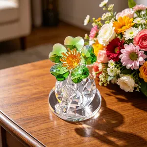 Single Heart-Shaped Crystal Sculpture, K9 Handmade Ornament, Car Interior Decoration, Home Decor, Office Decoration. Suitable For Wives, Girlfriends, And Women As A Table Decoration, Valentine'S Day, Wedding Anniversary Gift.