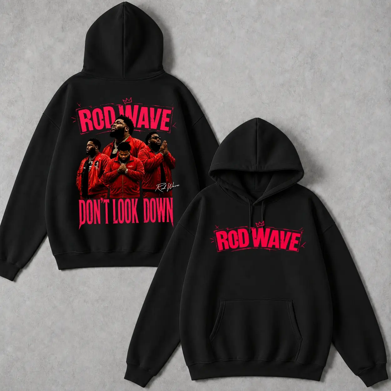 Rod Wave Tour 2026 Hoodie, Hip Hop Don’t Look Down Concert Graphic Pullover, Rap Fan Streetwear, Live Show Outfit, Music Tour Keepsake Gift