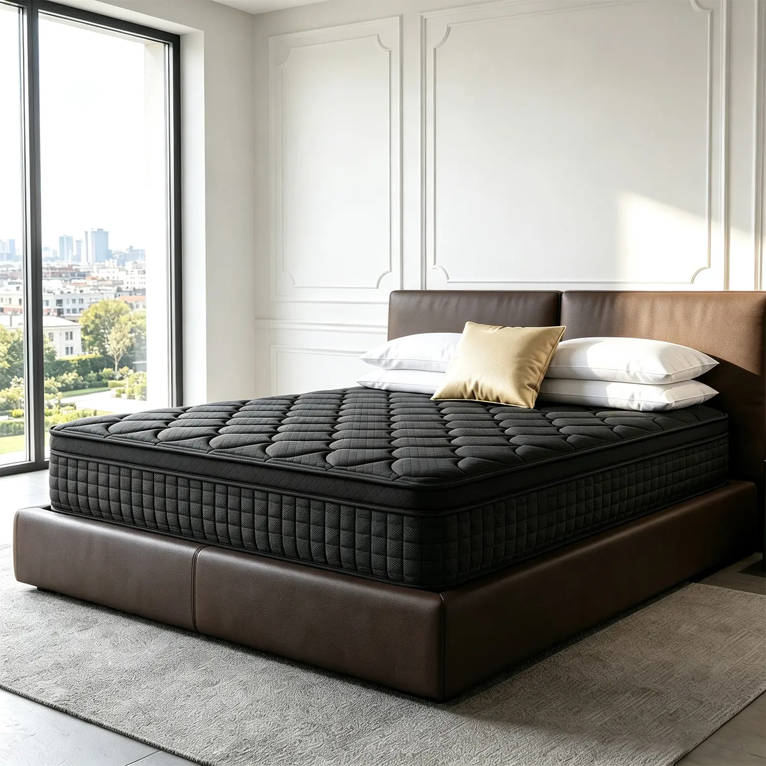 8/10/12/14 Inch Hybrid Memory Foam Mattress, Pocket Spring Support, Pressure Relief & Motion Isolation, Twin / Full / Queen / King