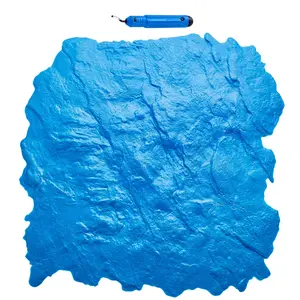 VEVOR Concrete Stamps Mat,  , 18 x 18 in, Concrete Texturing Skin Polyurethane Stamp Stone Tile Texture Mat, Slate floor Imprint Seamless Stamp Concrete Molds for Outdoor Decorative, Blue