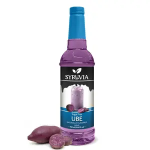 Syruvia Sugar Free Ube Flavored Syrup for Drinks, Cocktails, Lemonades, Iced Teas and Desserts – 25.4 fl oz