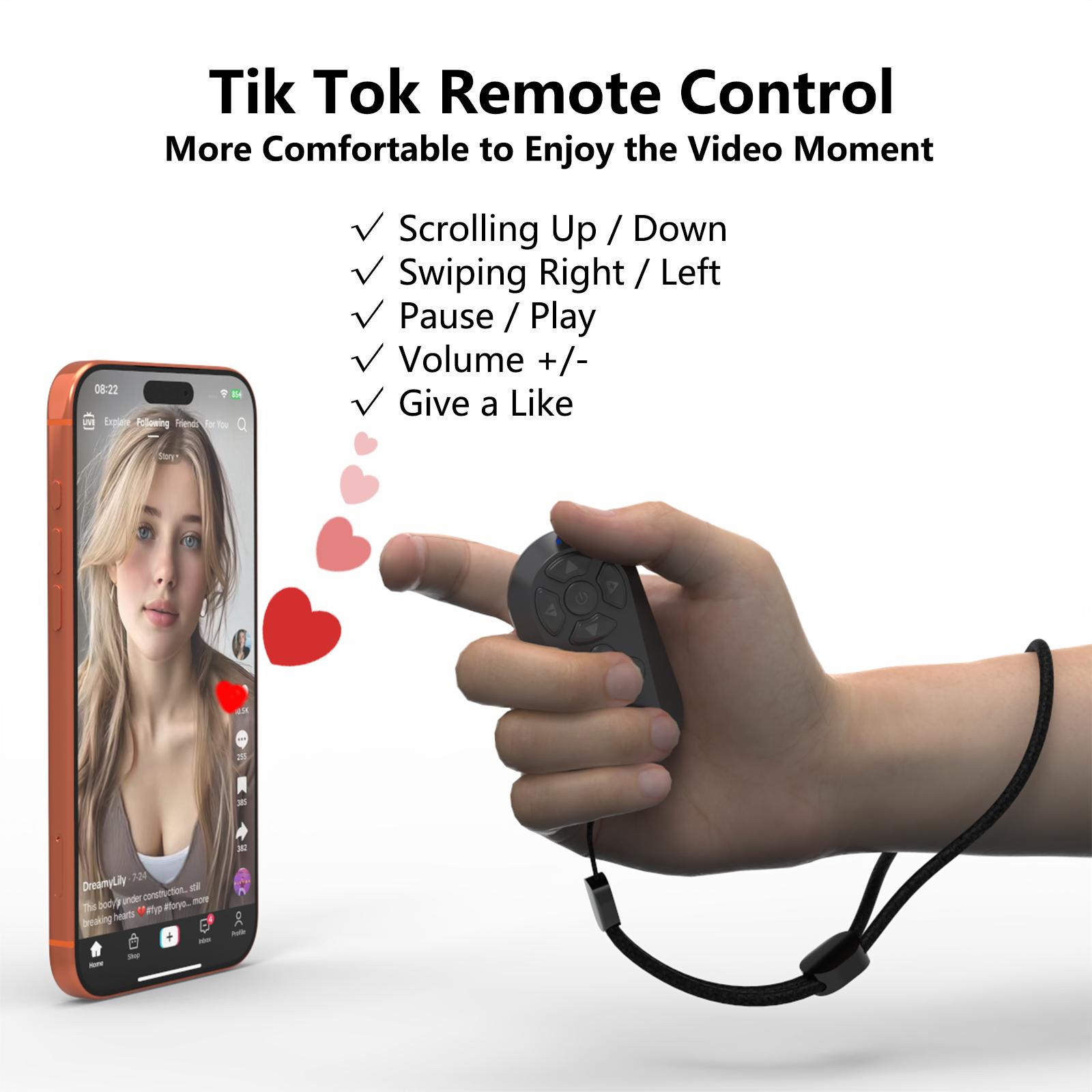 TikTok Scrolling Remote 2026 Page Turner Camera Shutter for iPhone & Android