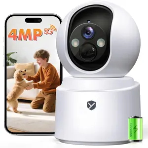 Cordless Home Security Camera with Rechargeable Battery & Smart App Access Monitor Pet Movable Dual-Lens outdoorfun