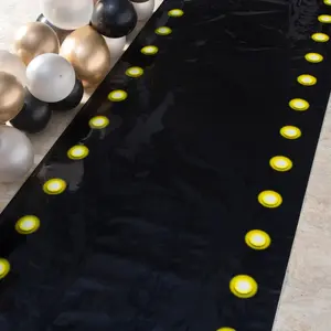 3 ft. x 100 ft. Black Marquee Lights Plastic Aisle Runner