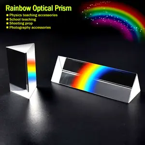 Rainbow Optical Prism - Premium K9 Glass for Physics Teaching, School Projects, Photography & Hobbies - Compact Portable Design - Ideal Gift for Science Enthusiasts