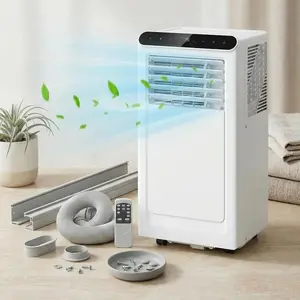 Portable Air Conditioners, 8,000 BTU for Rooms up to 350 Sq.Ft., Smart Compact AC Unit with Cooling, Dehumidifier, Fan, Remote Control and Window Kit