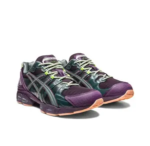 Purple & Green Retro Sneakers – Breathable, Cushioned & Perfect for Daily Wear or Street Style