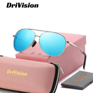 DriVision Unisex Classic Modern Full Frame Sunglasses Water Activity Rectangle Frame Polarized Sunglasses UV400