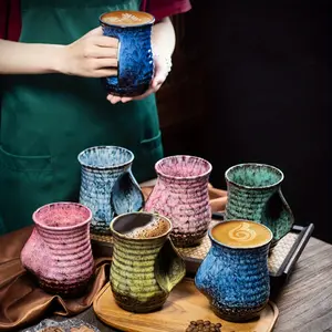 Retro Style 18.94 Oz Ceramic Cup-Large Capacity, Heat Preservation, Reusable, Hand Wash Only-Perfect Choice for Home and Office