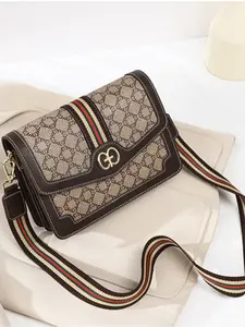 French-style small niche women's fashion handbags, European and American retro printed single-shoulder clutch small square bag, elegant party gift, Casual Shoulder Bag, Fashionable crossbody bag