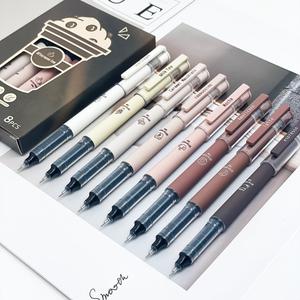 coffee theme liquid quick-drying ink gel pen, no smear soft touch pen for note taking drawing school office stationery supplies, aesthetic pens