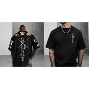 One Piece Anime Skeleton Print Men's T-shirt Summer Short Sleeve Graphic Tee  Streetwear Hip Hop Fashion Oversized Y2k Clothes