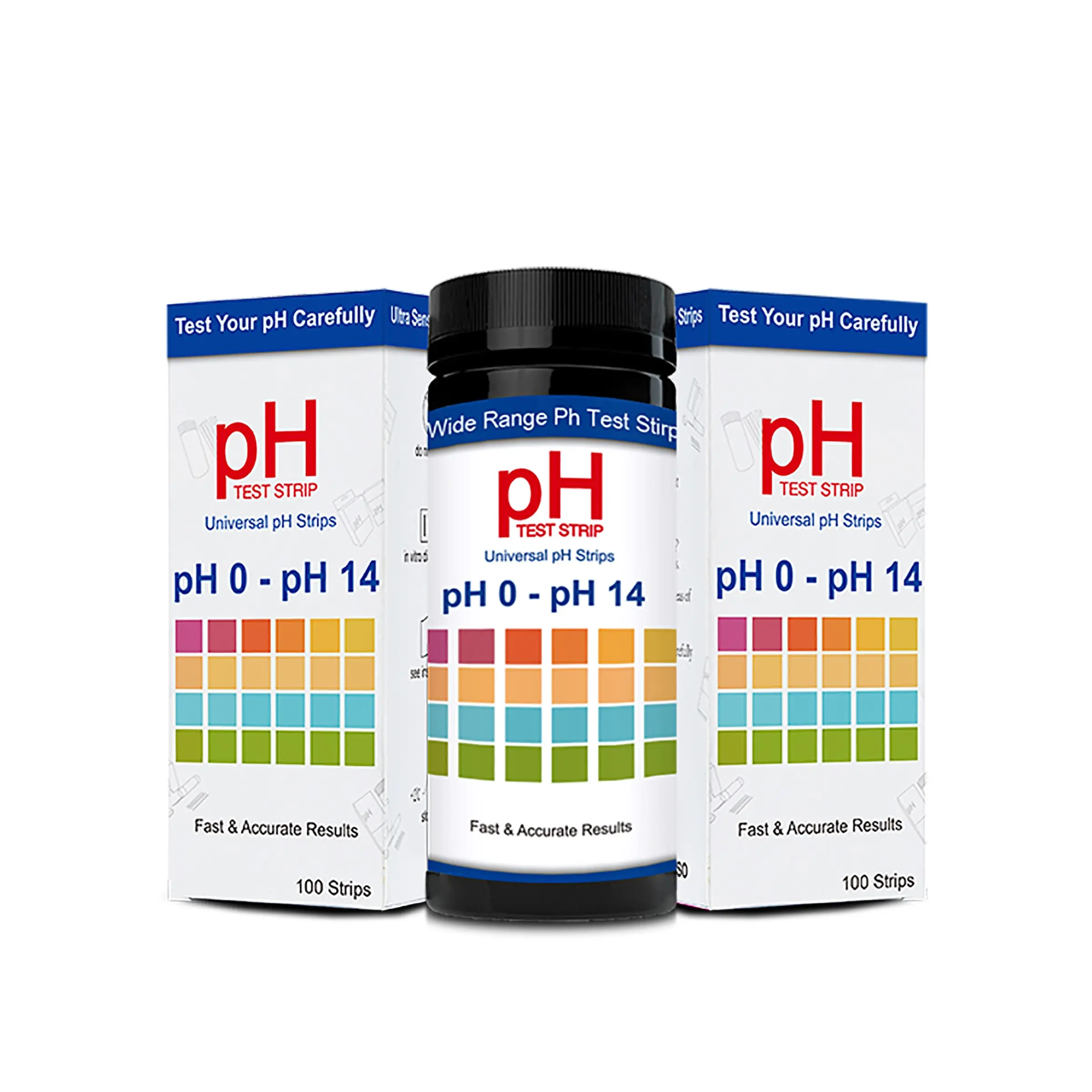 100 Pcs 0-14 Ph Test Strips, Ph Test Range, High Sensitivity, Quick Results, Suitable for Aquarium, Drinking Water, Cosmetics, Lab Use