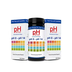 100 Pcs 0-14 Ph Test Strips, High Sensitivity, Quick Results, Suitable for Aquarium, Drinking Water, Cosmetics, Lab Use
