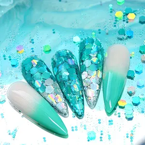 Sun Wukong Hexagonal Holographic Glitter 8 Packs for Nail Art & Jewelry Making Vibrant Color-Shifting Sequins for DIY Crafts & Resin Projects